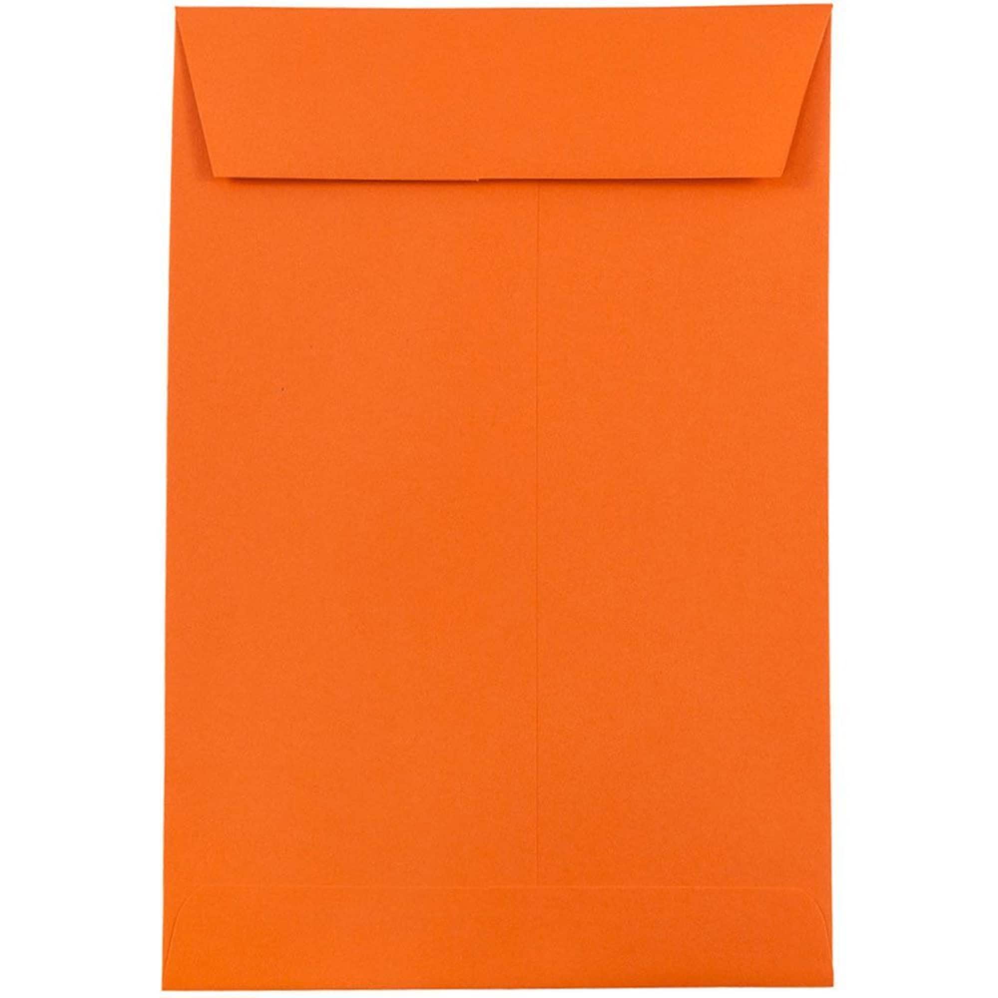 JAM Paper 6" x 9" Orange Open End Catalog Colored Envelopes, 50ct.